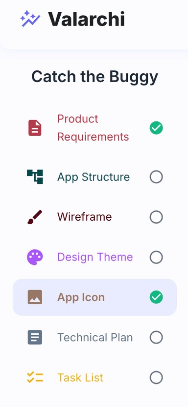 App icon sidebar
