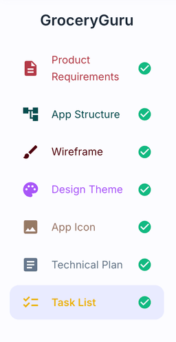 Task list sidebar