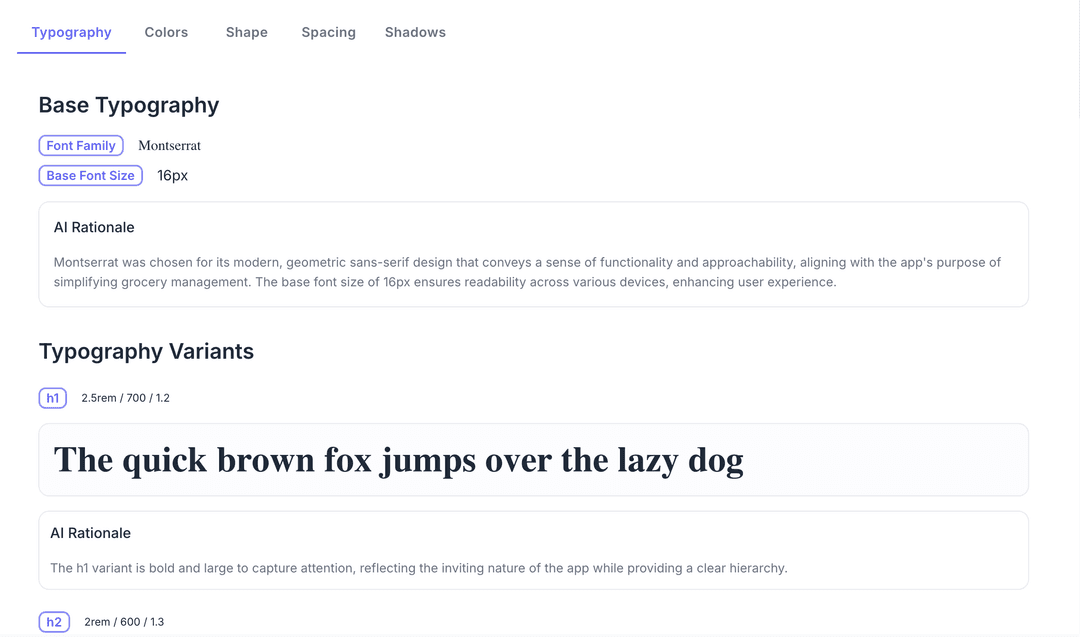 Design theme sidebar